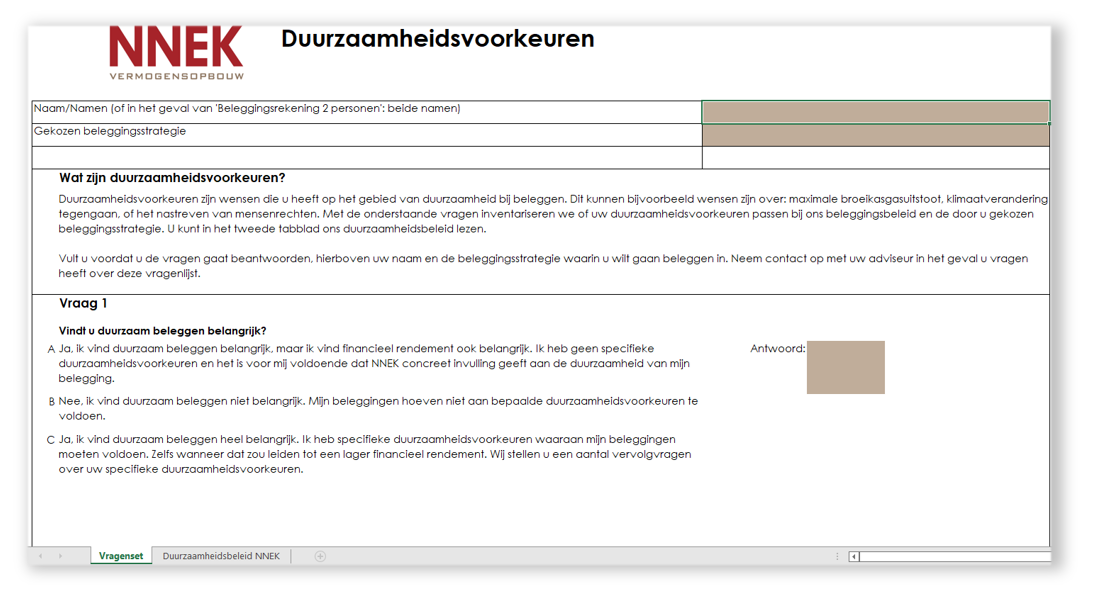 Duurzaamheidsvoorkeuren